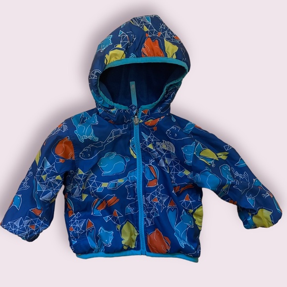 BABY NORTH FACE REVERSIBLE HOODED JACKET - Picture 3 of 9